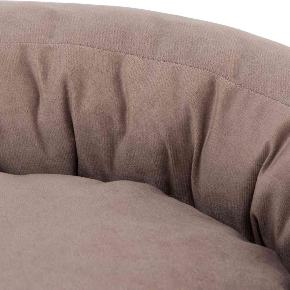 Nærbilde av hundeseng Talia Soft Edition, brun