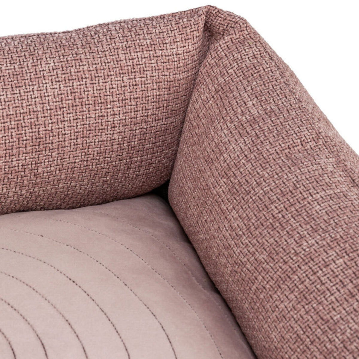 Nærbilde av hundeseng Viviana Home Edition med broderi og avtakbart trekk, antikkrosa