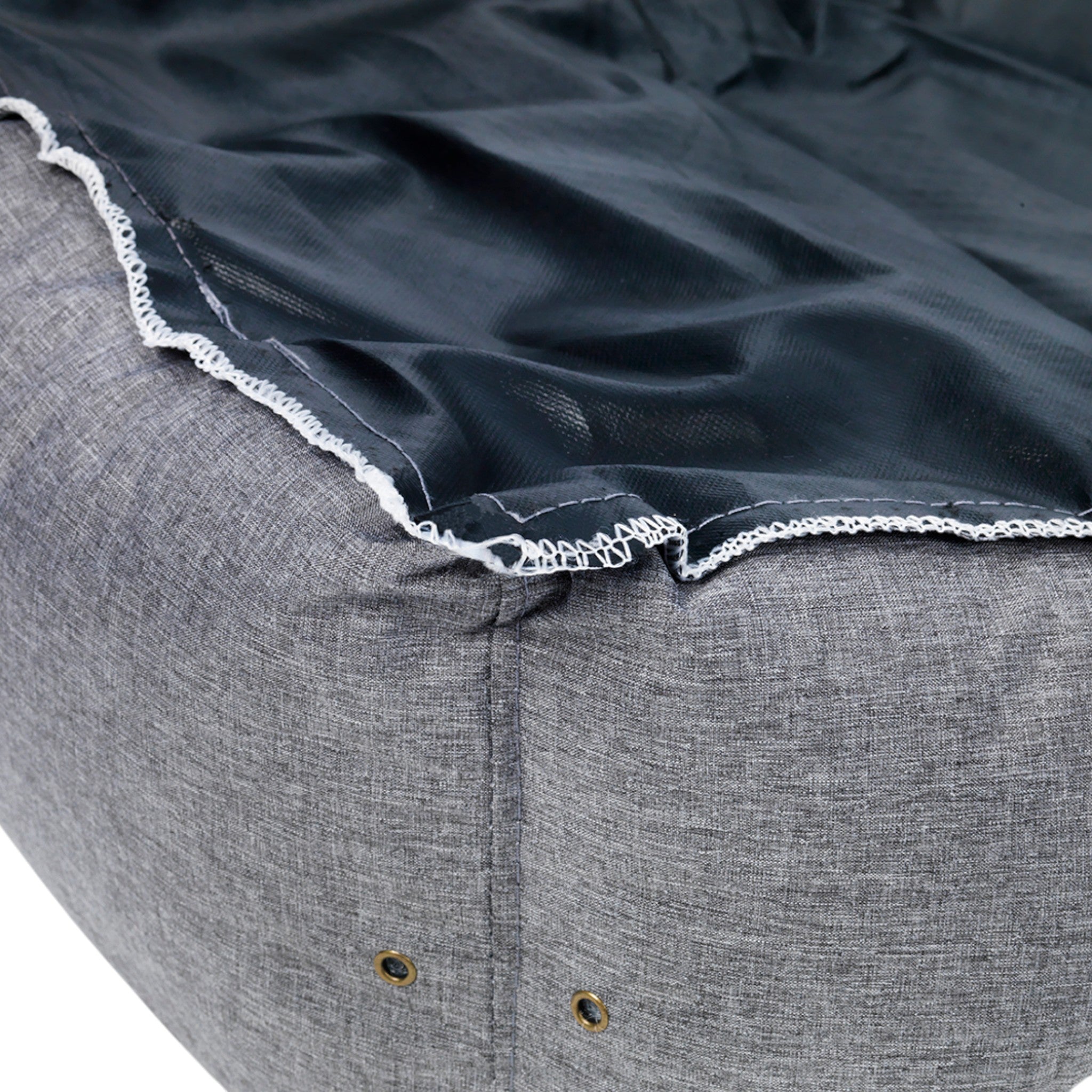 Buddy - rektangulær seng til hund grå/hvit