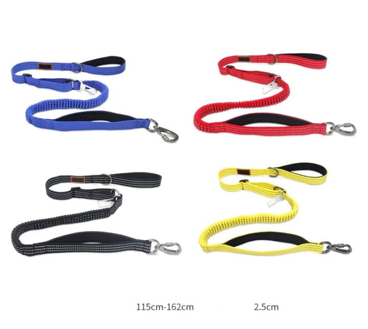 Kobbel med bilselefeste - Elastisk kobbel - QQPETS - Hundevennen