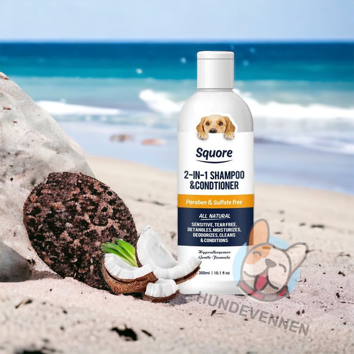 Shampoo til hund - Shampoo hund - 2 i 1 - Hundevennen