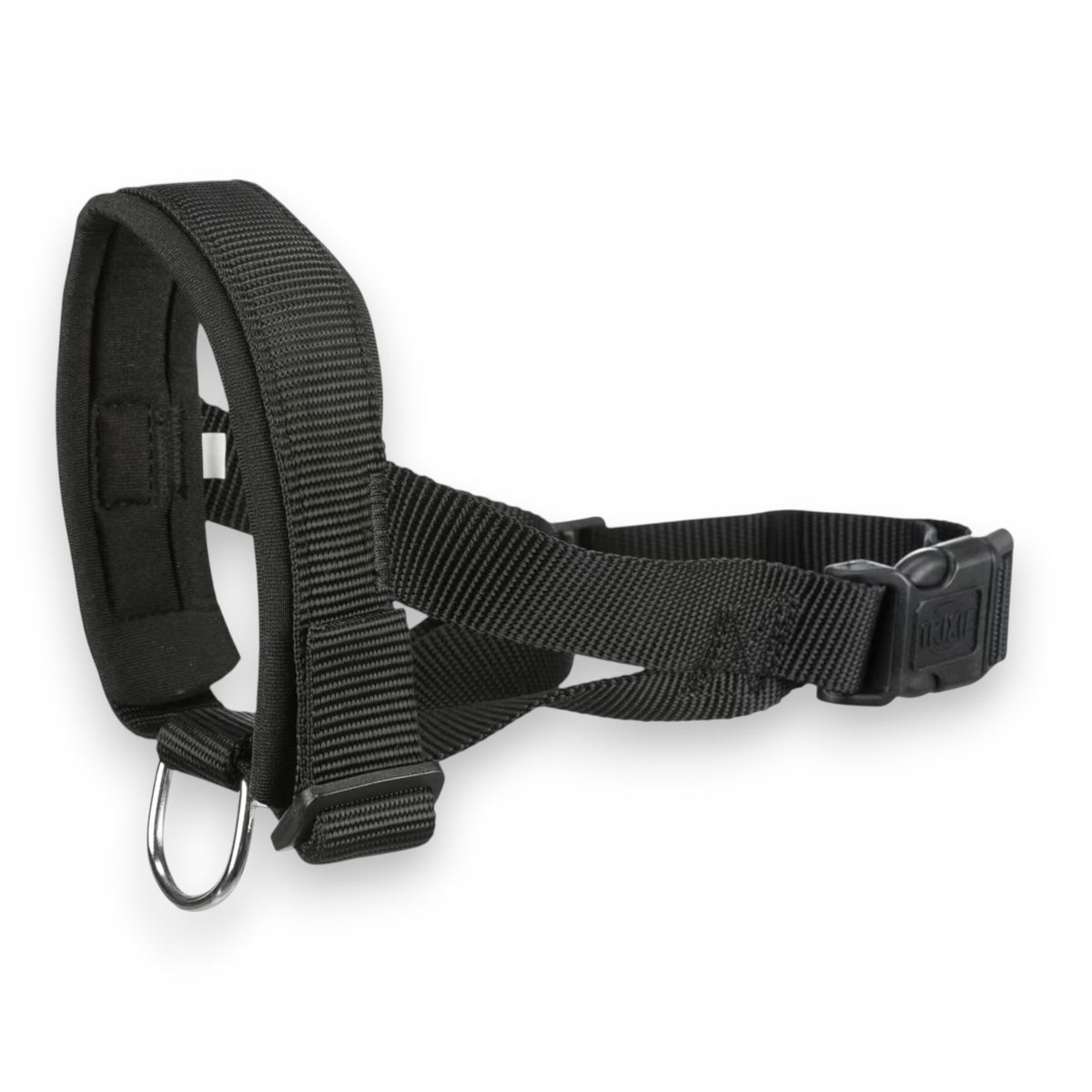 Justerbar munnkurv i nylon med neoprenpolstring, detalj