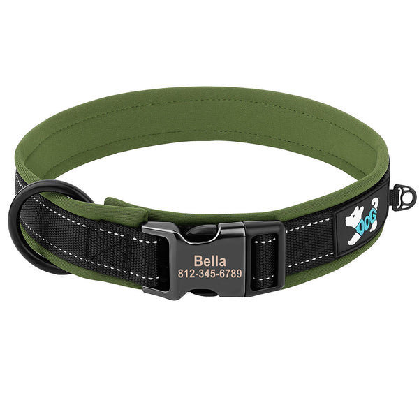 Nylon halsbånd med navn
