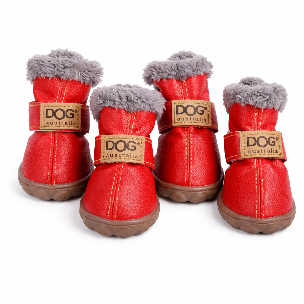 Vinterstøvler til hund vanntette fôrede 4-pk