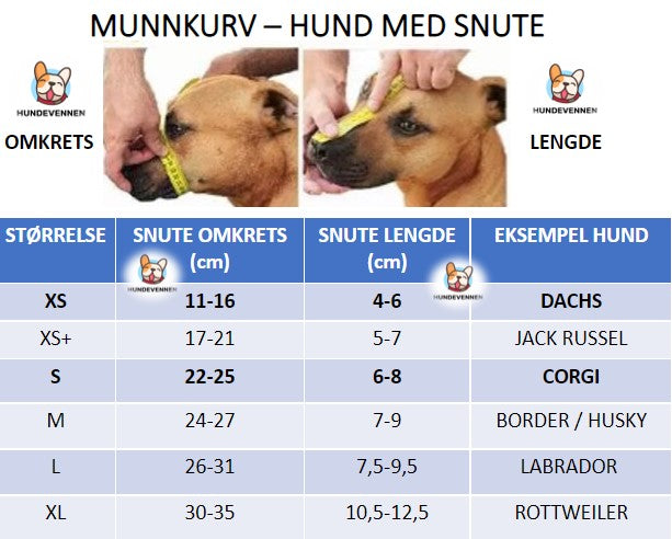 Hundemunnkurv i nylon – sort og justerbar