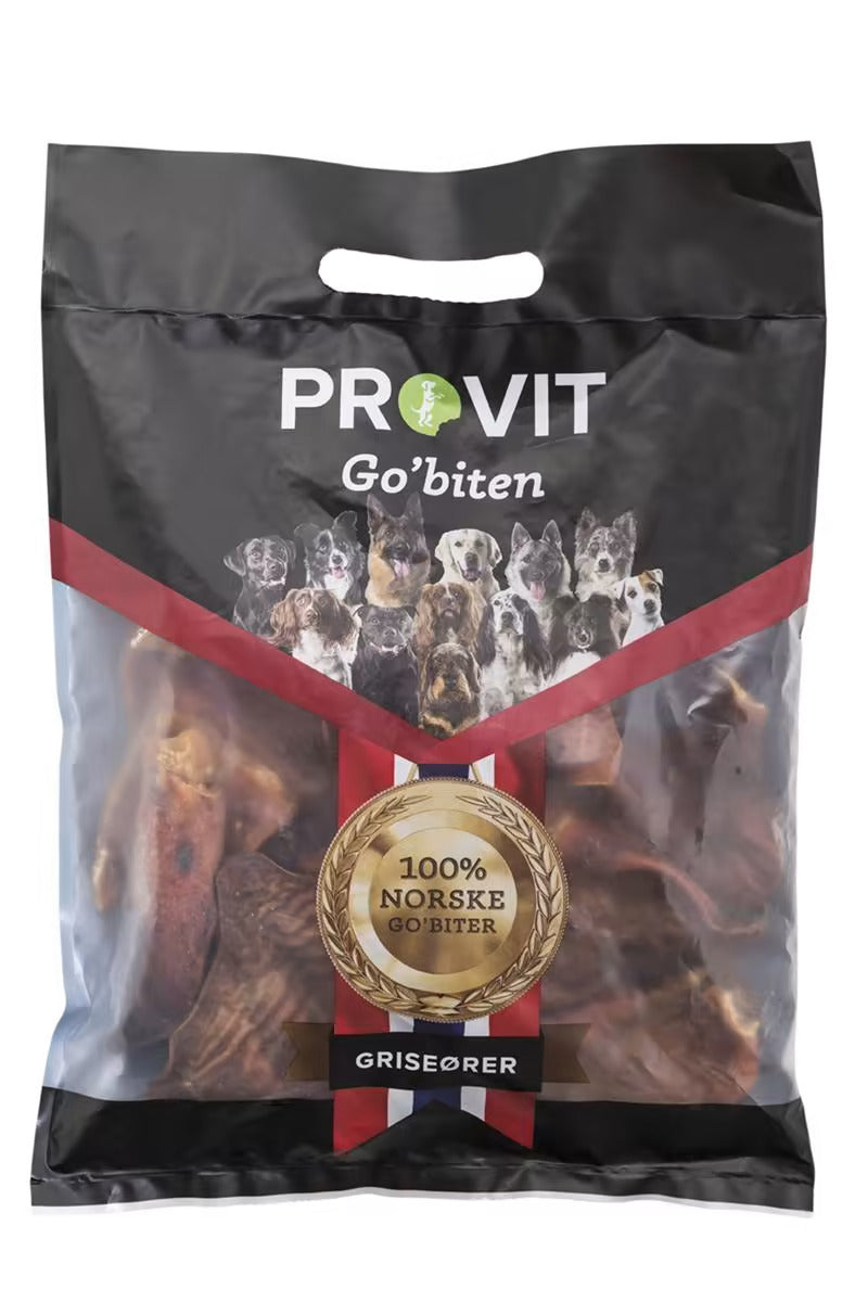 PROVIT Norske griseører (10-pakning) - Premium naturlig hundesnacks