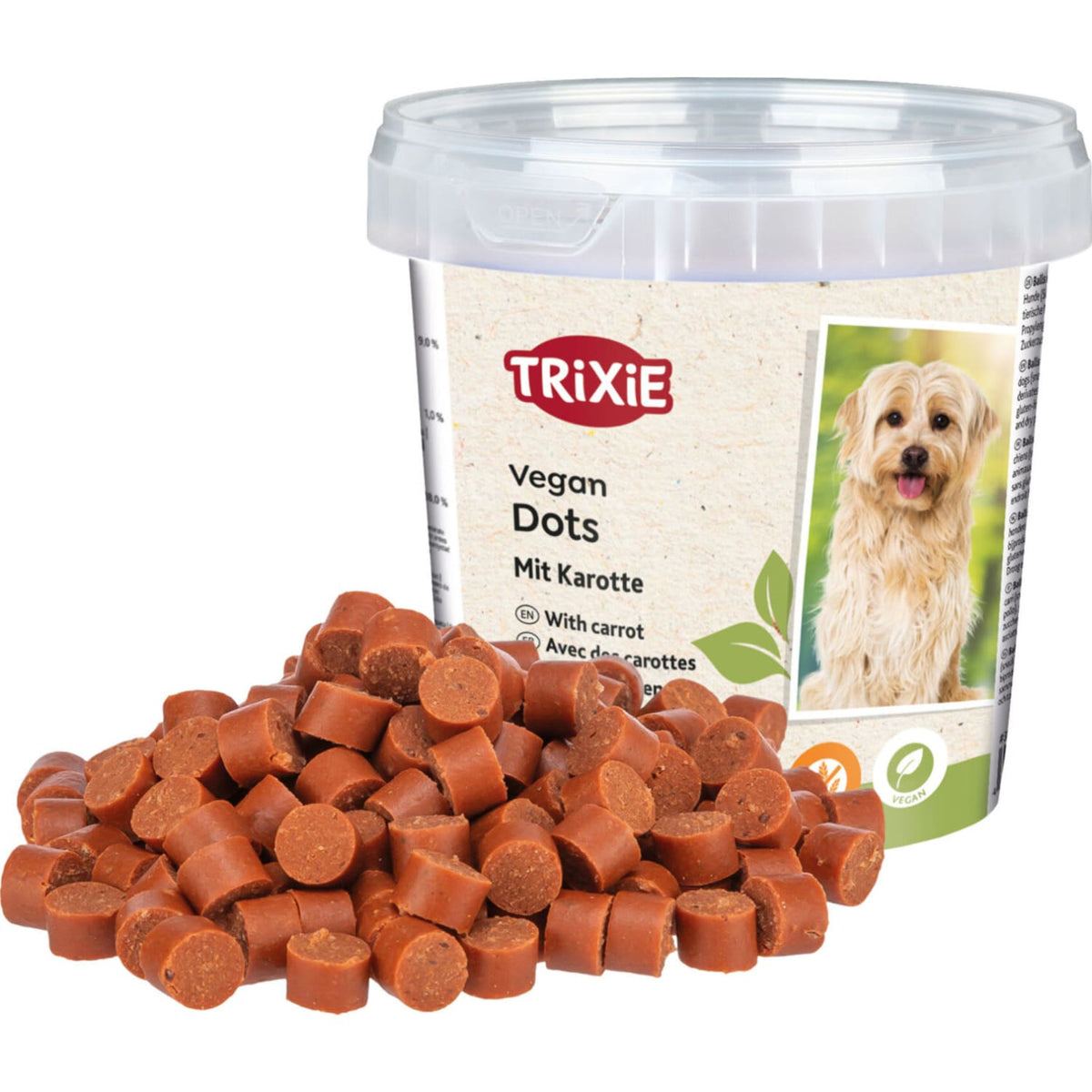 Trixie Vegan Dots med gulrot i boks på 200 g