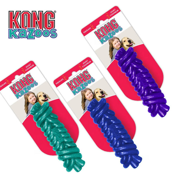 KONG Kazoos S – Slitesterk Hundeleke med Unik Pipelyd