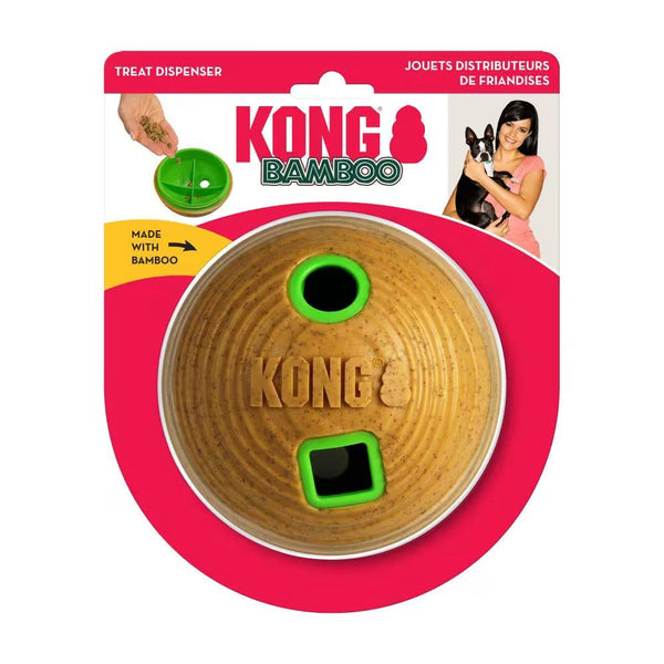 KONG Bamboo Feeder Ball – interaktiv hundeleke med godbitdispenser