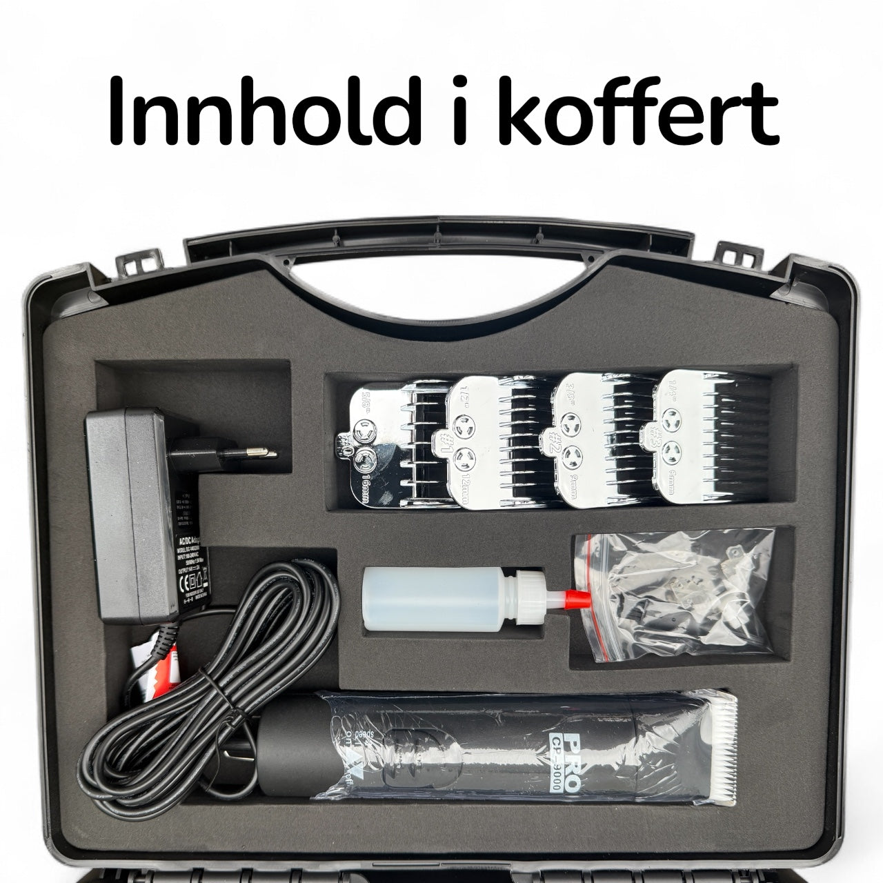 PCS Pro CP-9000 – Profesjonell klippemaskin for hund, katt og andre dyr