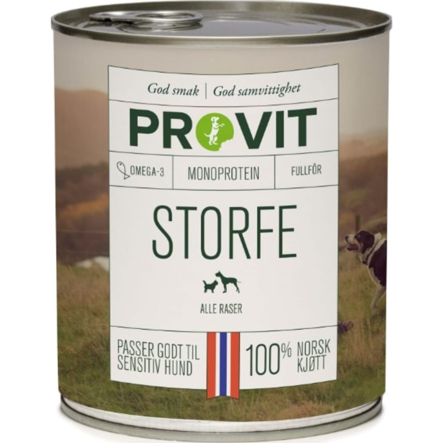 PROVIT storfe våtfôr til hund 800 g