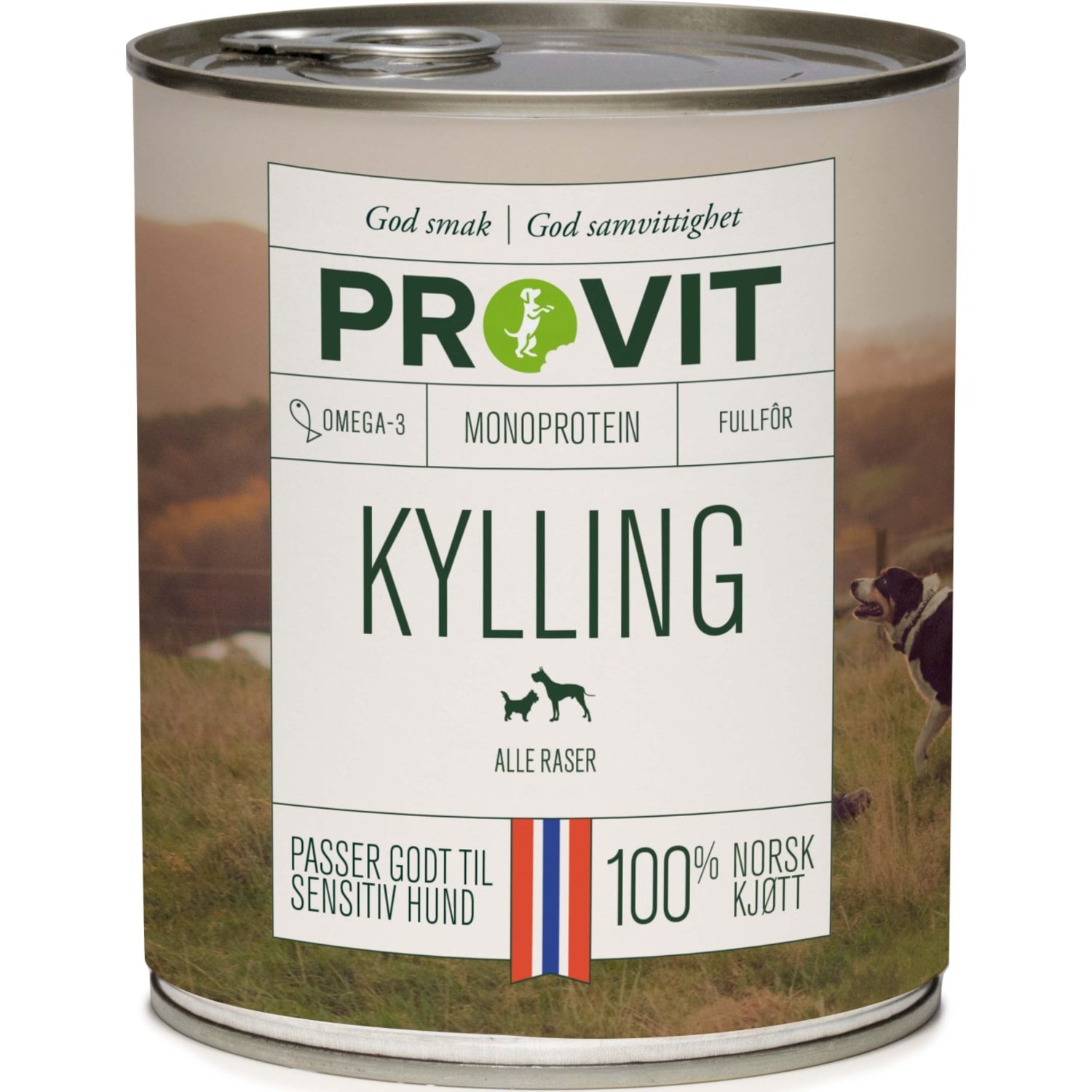 PROVIT kylling våtfôr til hund 800 g