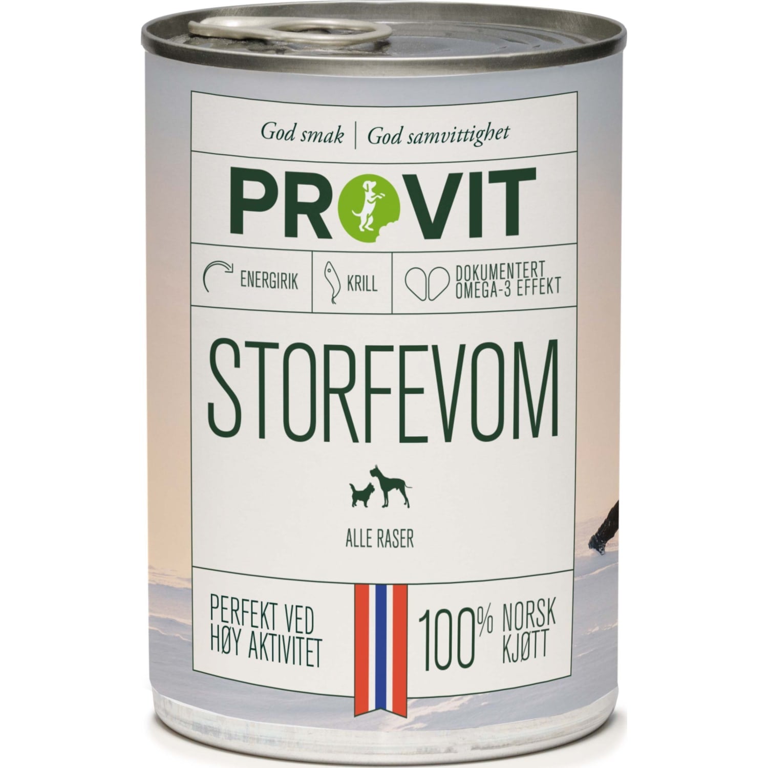 PROVIT storfevom med krill våtfôr til aktiv hund 400 g