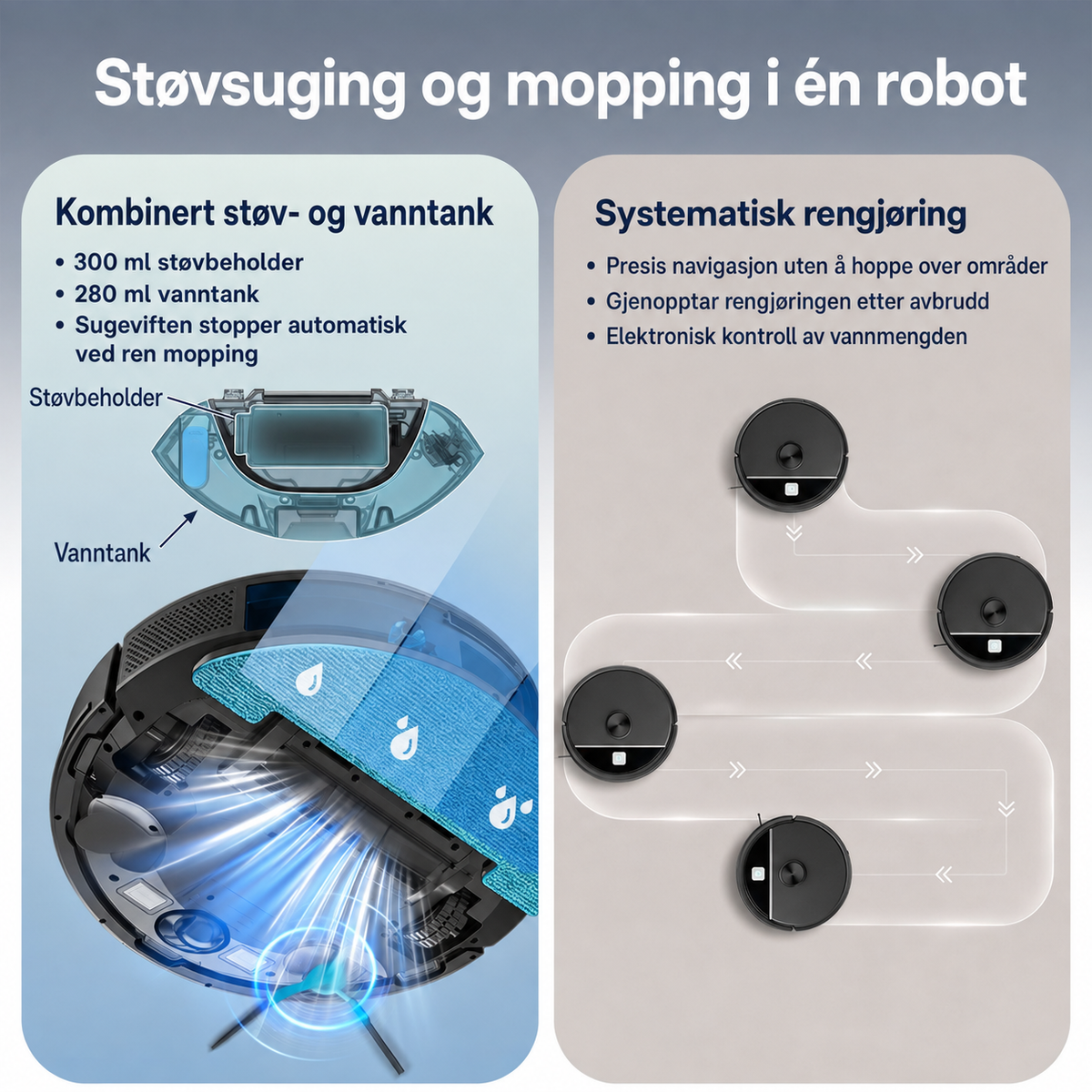 Robotstøvsuger for hjem med hund – med tømmestasjon