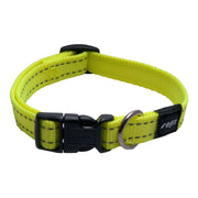 Rogz hundehalsbånd gul M (16 mm x 26–40 cm) – slitesterkt og komfortabel