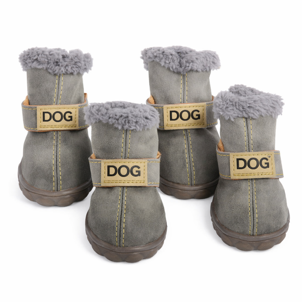 Vinterstøvler til hund vanntette fôrede 4-pk