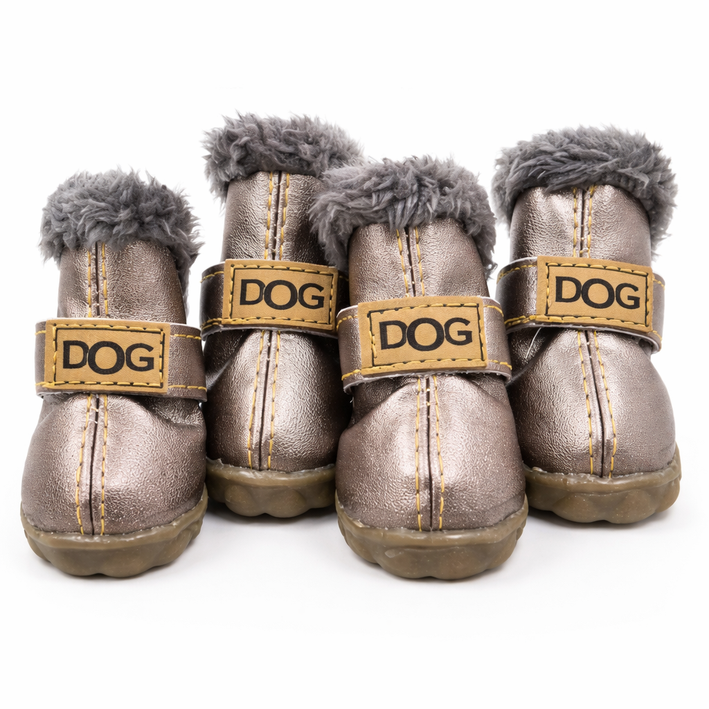 Vinterstøvler til hund vanntette fôrede 4-pk