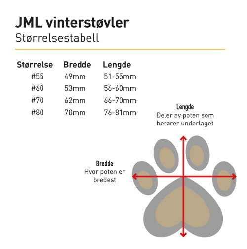 JML vinterstøvler til hund – varme og slitesterke potesko (4 stk)