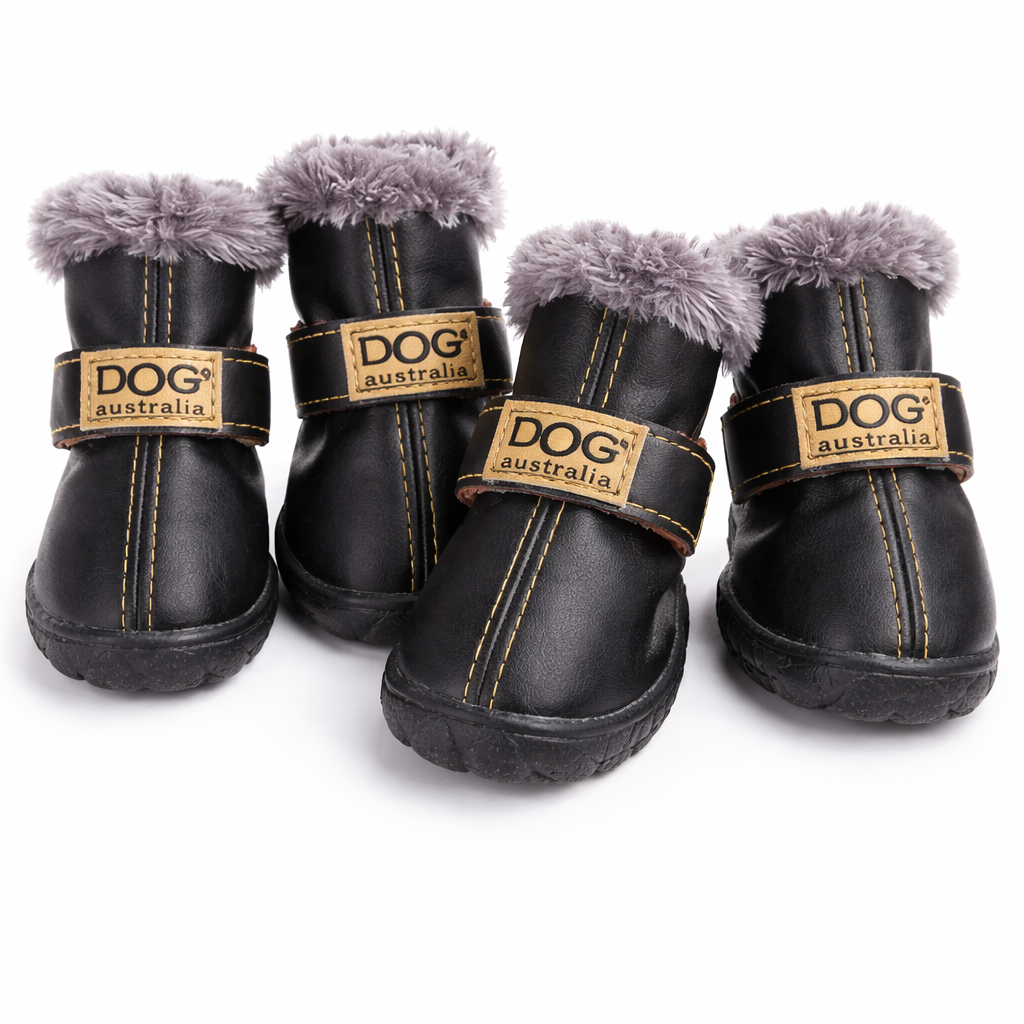 Vinterstøvler til hund vanntette fôrede 4-pk