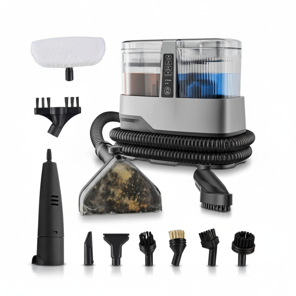 Tepperenser og tekstilrenser PetPro SteamClean X med komplett tilbehør og dyser