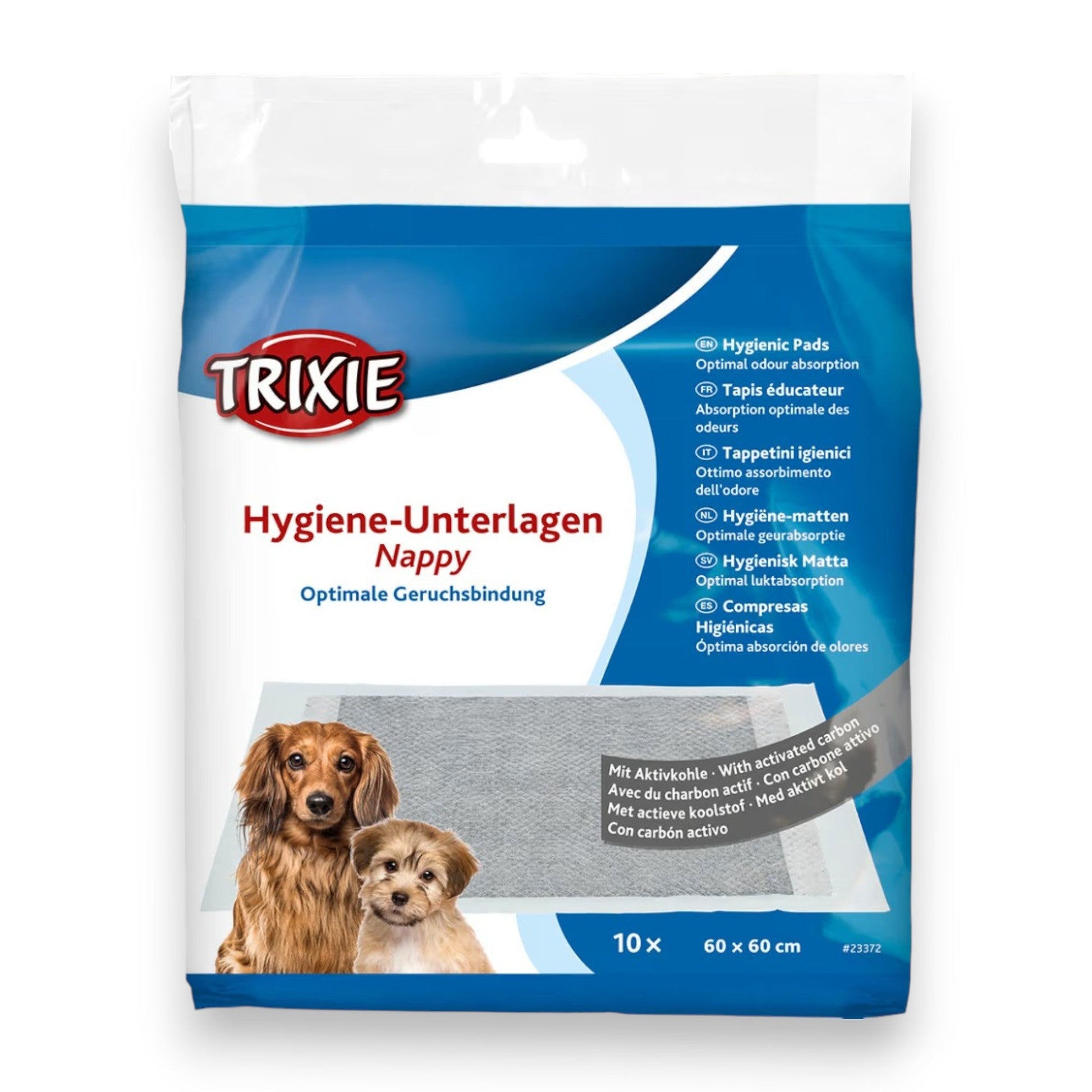 Trixie tisseunderlag med aktivt kull 60 × 60 cm, 10 stk