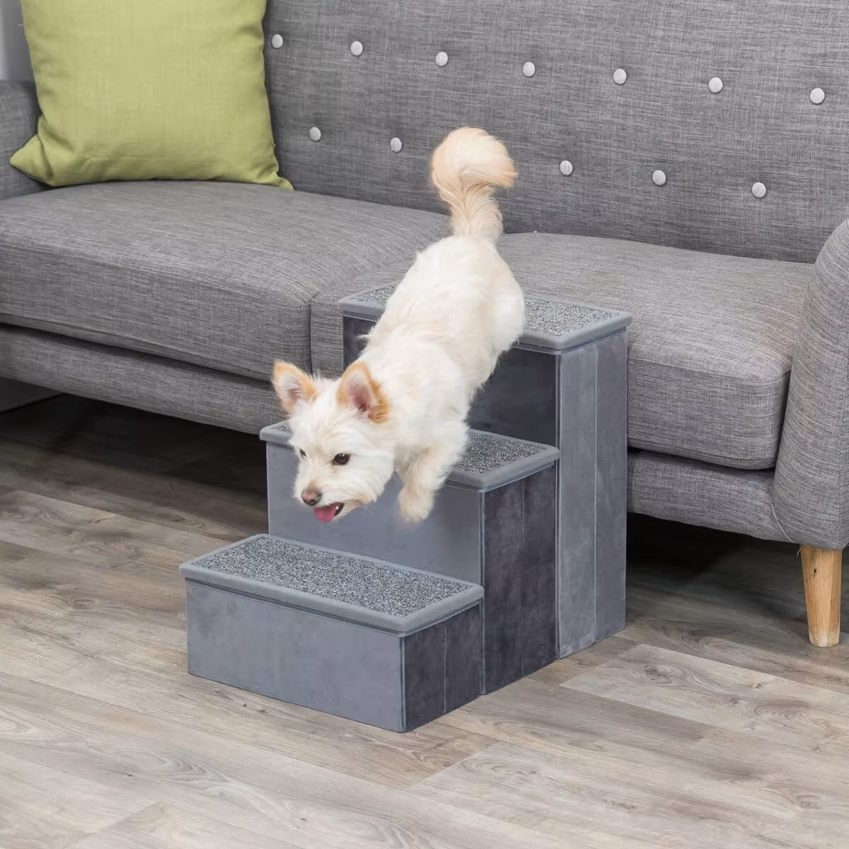 Hundetrapp til sofa med oppbevaring – 50 cm høy