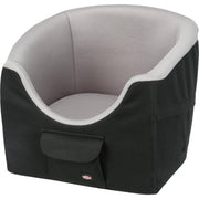 Bilsete nylon softplysj sort/grå 41 × 39 × 42 cm maks 8 kg