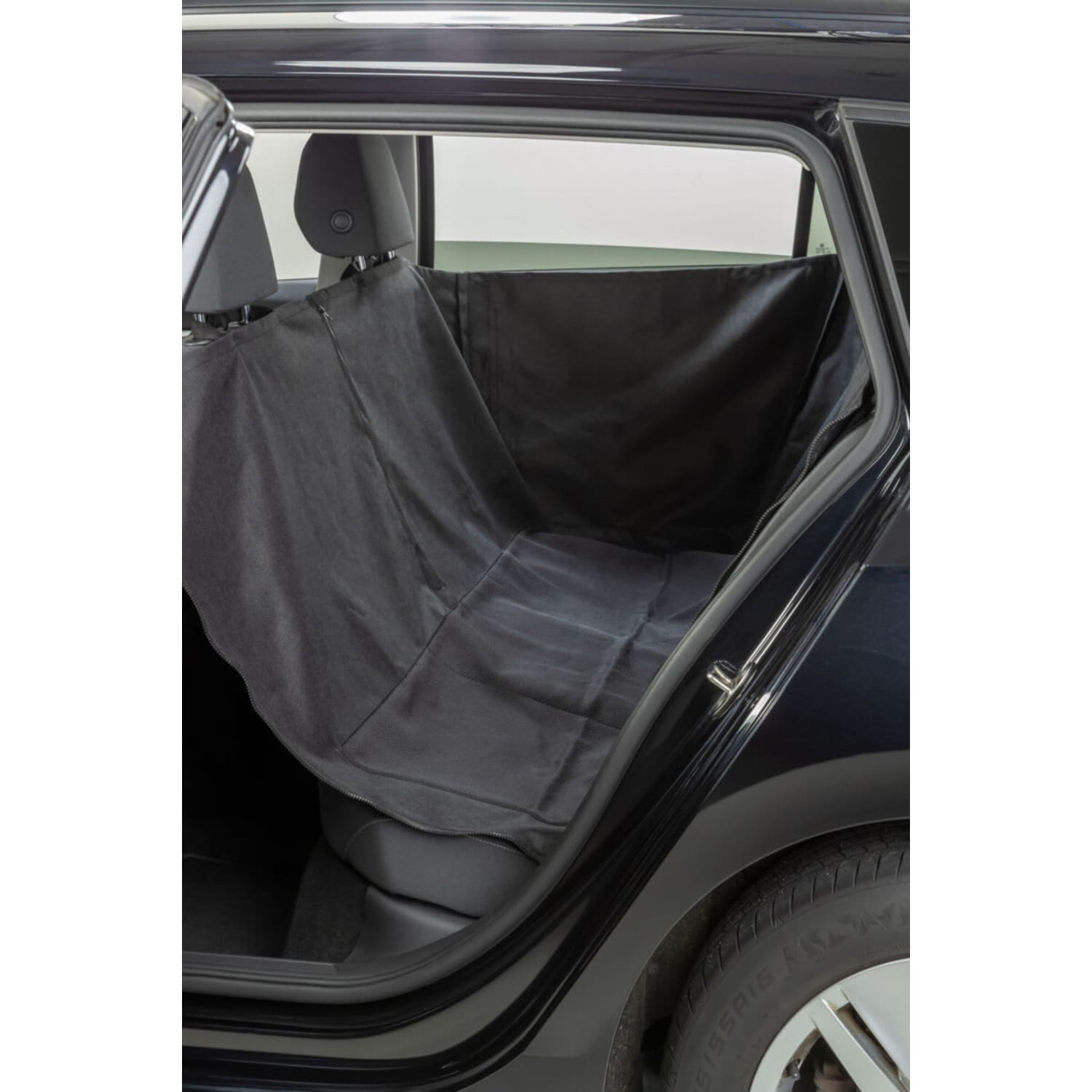 Baksetetrekk polyester 150 × 135 cm Sort