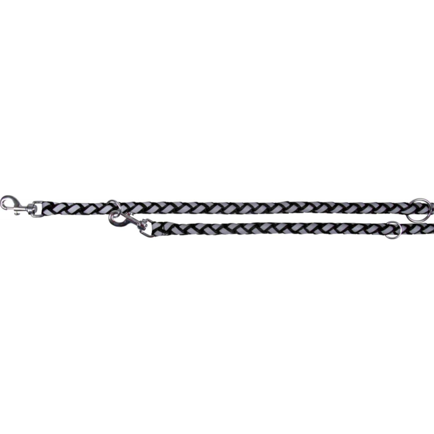 Kobbel flettet dr. line med reflex 2 m sort 12 mm (S/M)