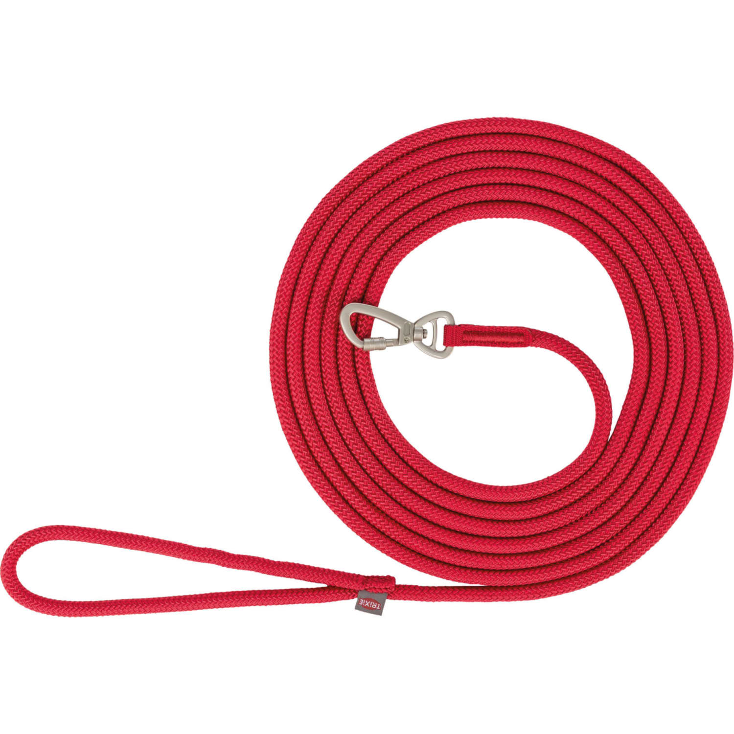 Trixie sporline nylon håndtak 9 mm rød 10 m