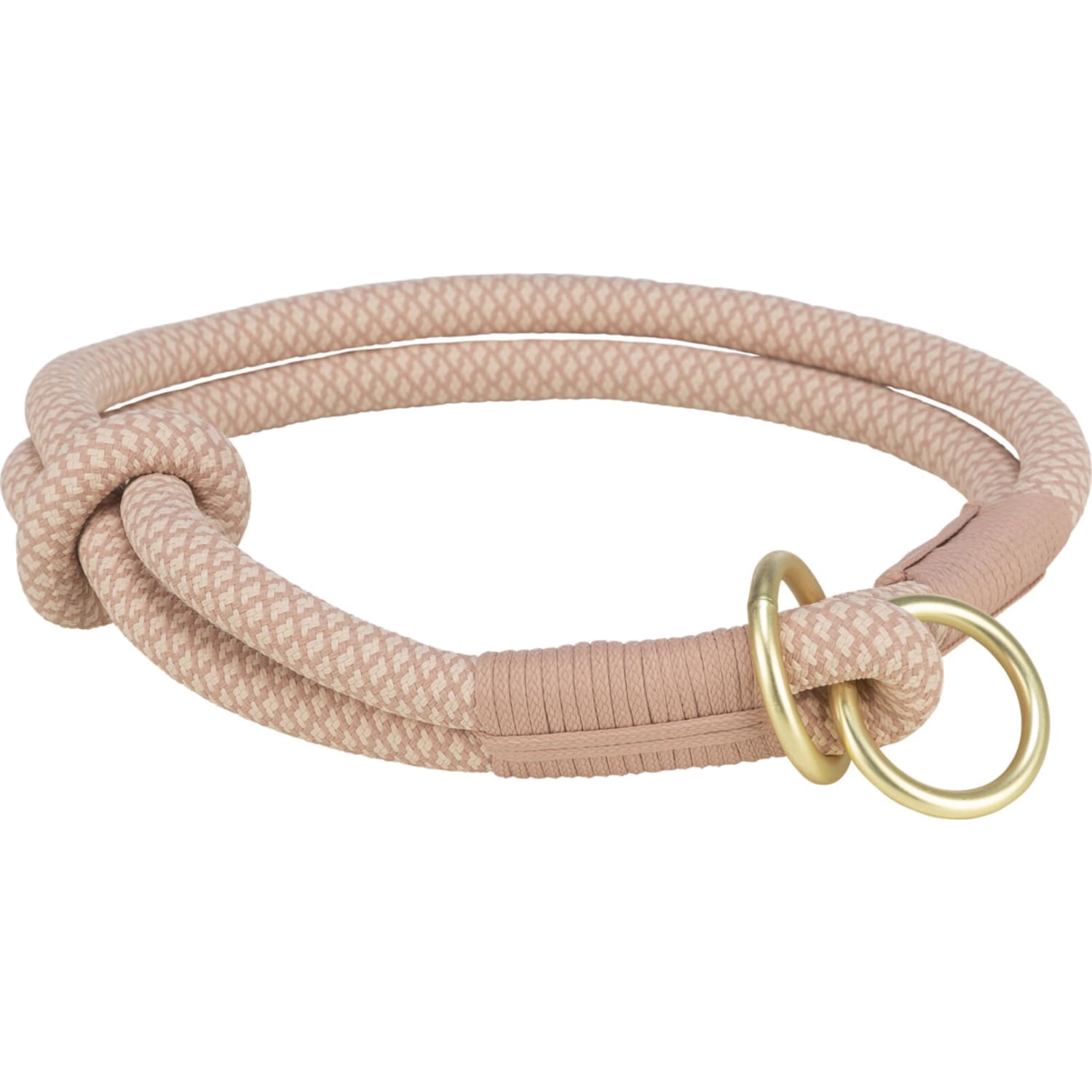 Halsbånd Soft Rope halvstrup 25 cm 6 mm (XS) Rosa/Lyserosa