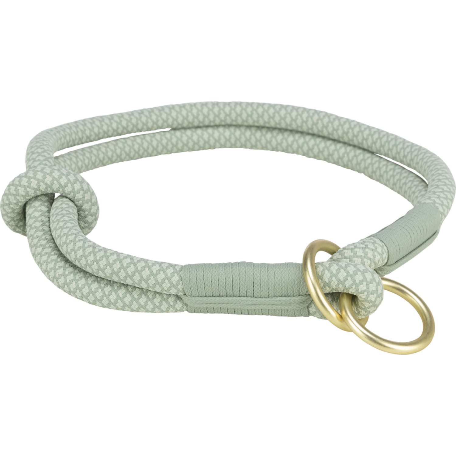 Halsbånd Soft Rope halvstrup 45 cm 10 mm (M) Sage/Mint