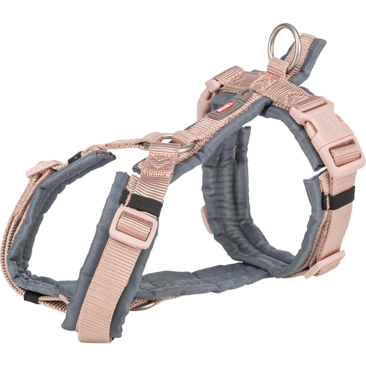 Hundesele Premium trekking graphite 25 mm blush