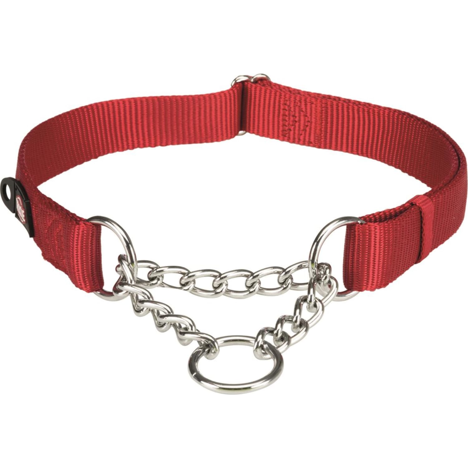 Halsbånd Premium nylon halvstrup M/L 35–50 cm Rød