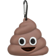 Hundeposeholder silikon poop 8 × 5 cm 15 hundeposer brun