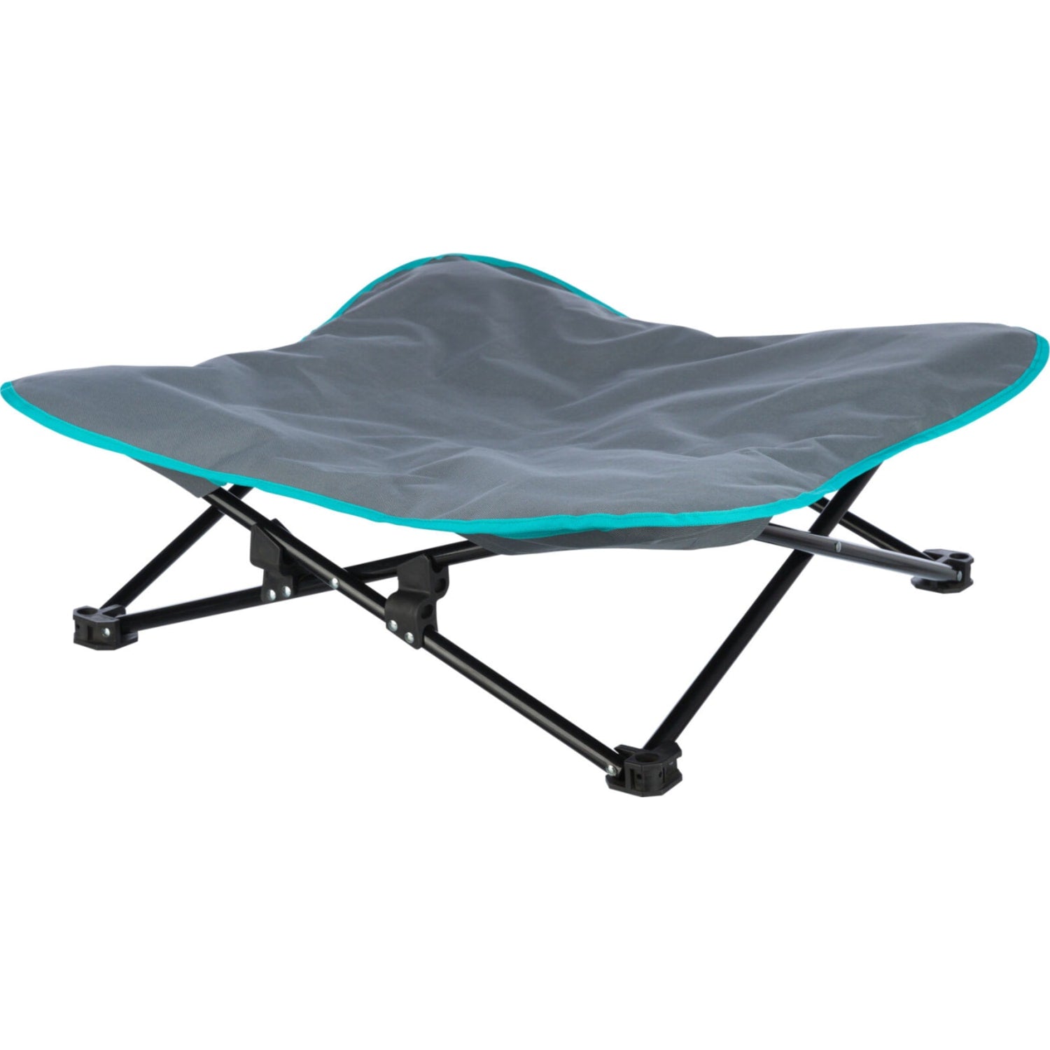 Hundeseng camping bed mørk grå/petrol 69 × 20 × 69 cm