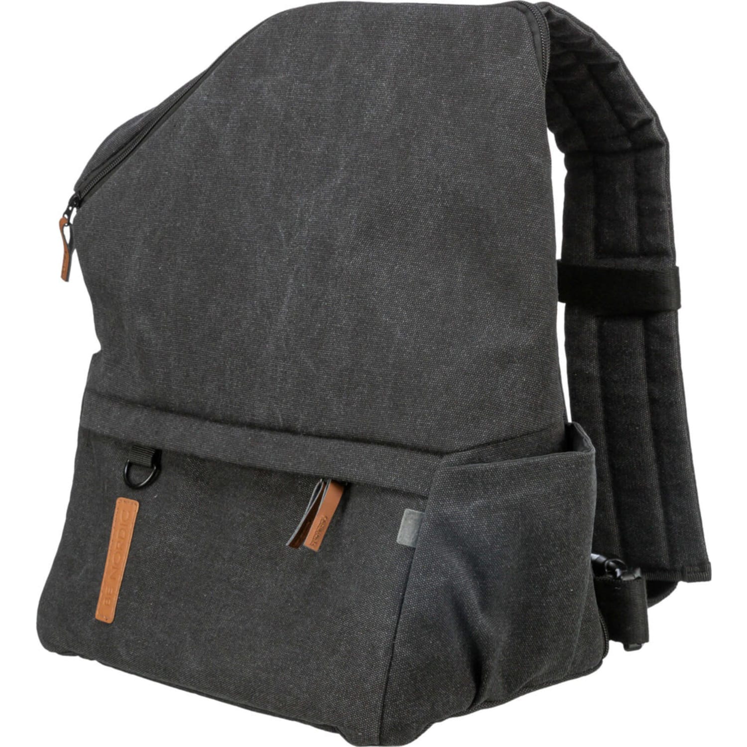 Ryggsekk bjorn bomull polyester 35 × 20 × 40 cm svart
