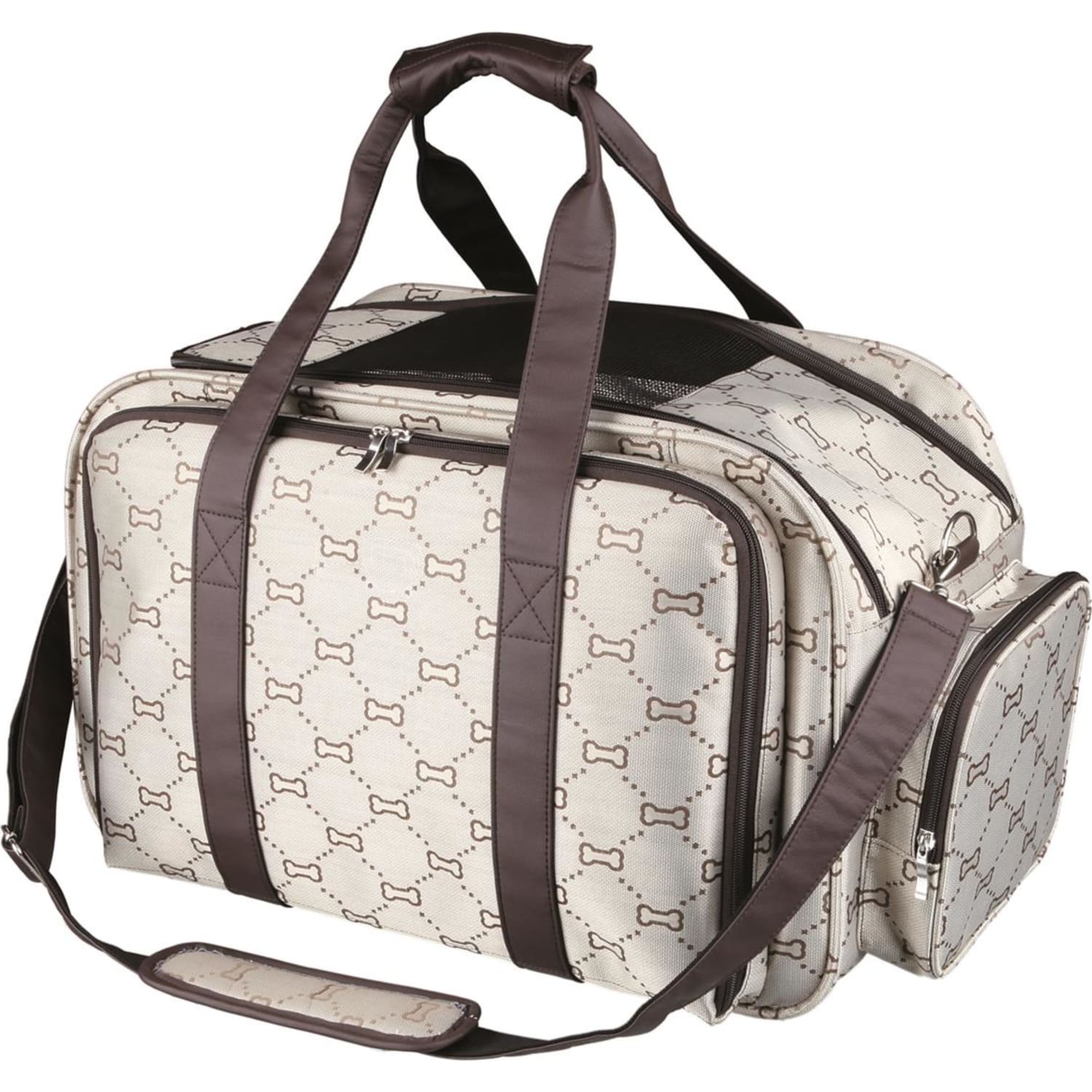 Transportbag maxima polyester 54 × 33 × 32 cm max 8 kg brun/beige