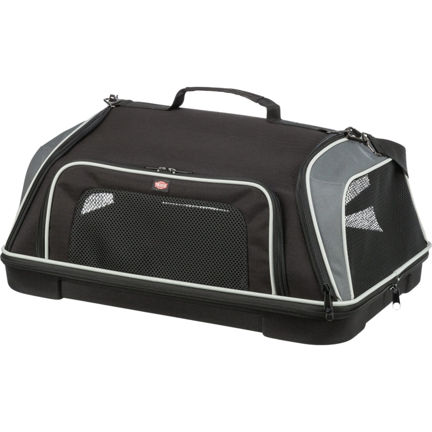 Transportbag boarding airline polyester 55 × 40 × 23 cm max 7 kg grå/sort