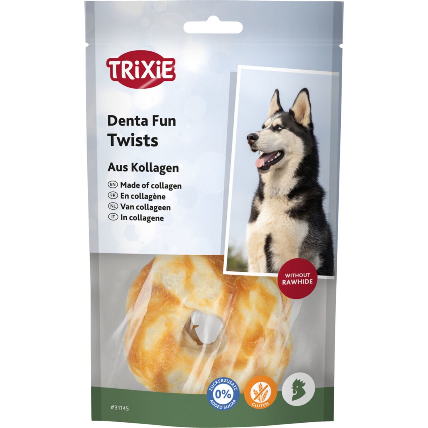 Trixie tyggering twists collagen med kylling ø 6,5 cm/85 g (2pk)
