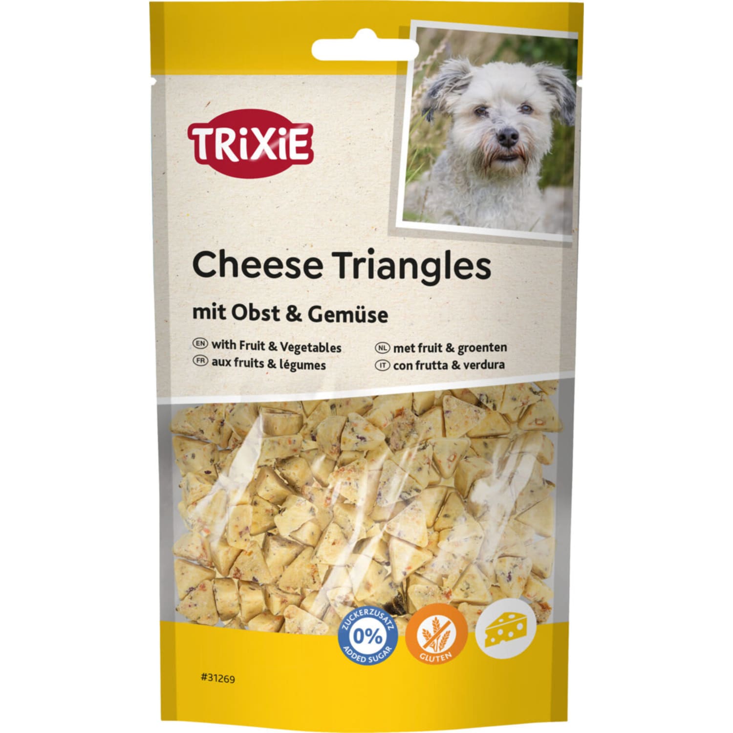 Trixie cheese triangles med frukt og grønnsaker 80 g