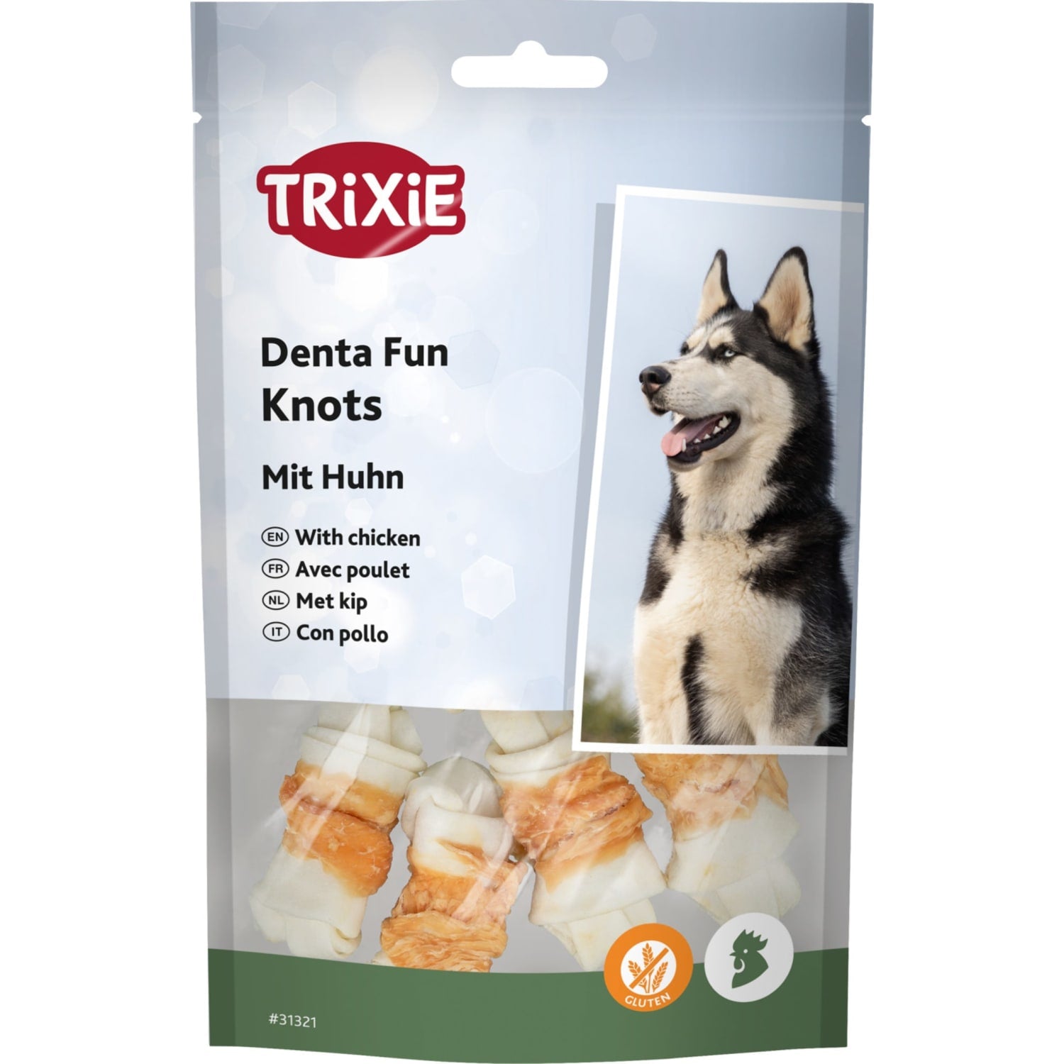 Trixie tyggebein natur med kyllingfilet 5 stk 5 cm 70 g
