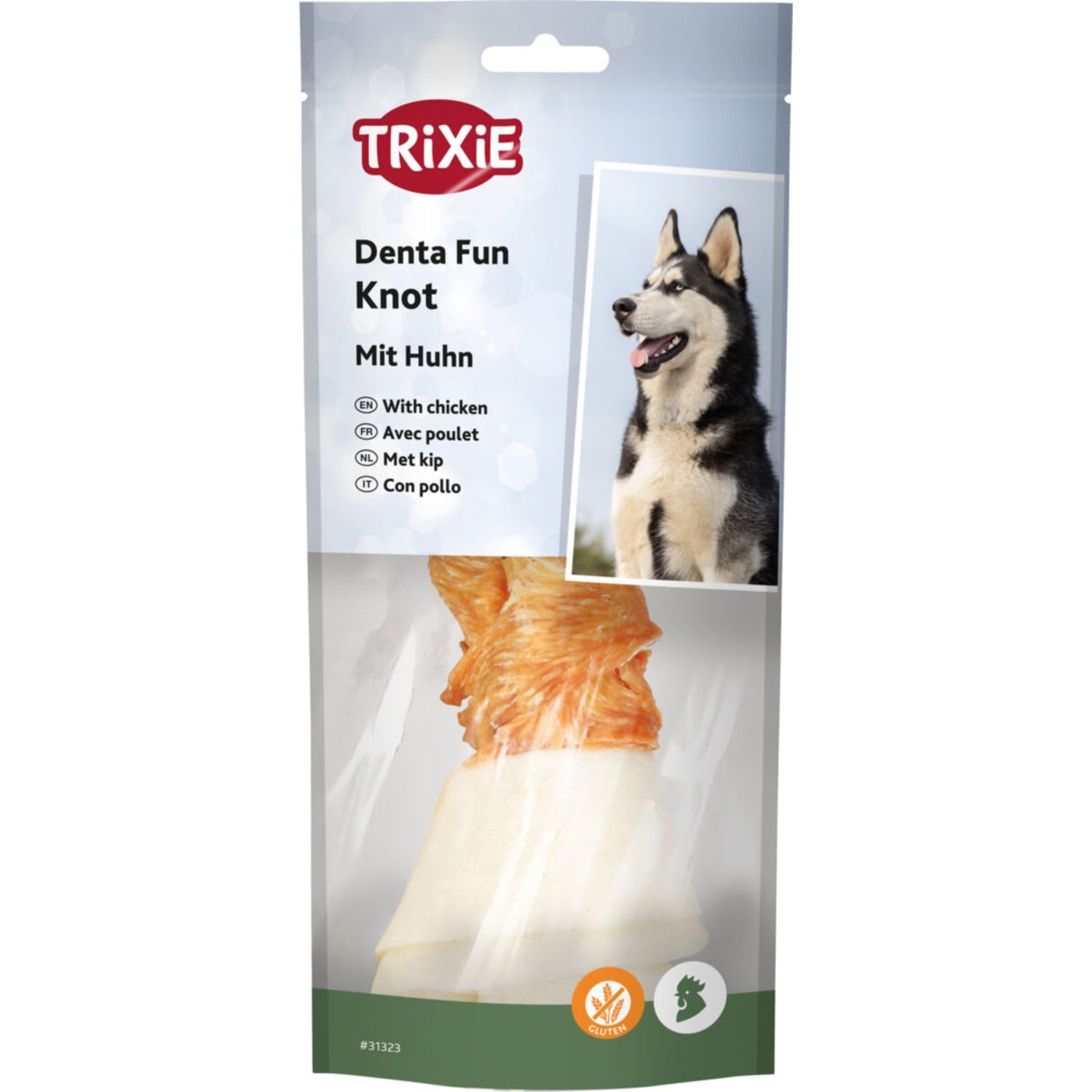 Trixie tyggebein natur med kyllingfilet 15 cm 70 g