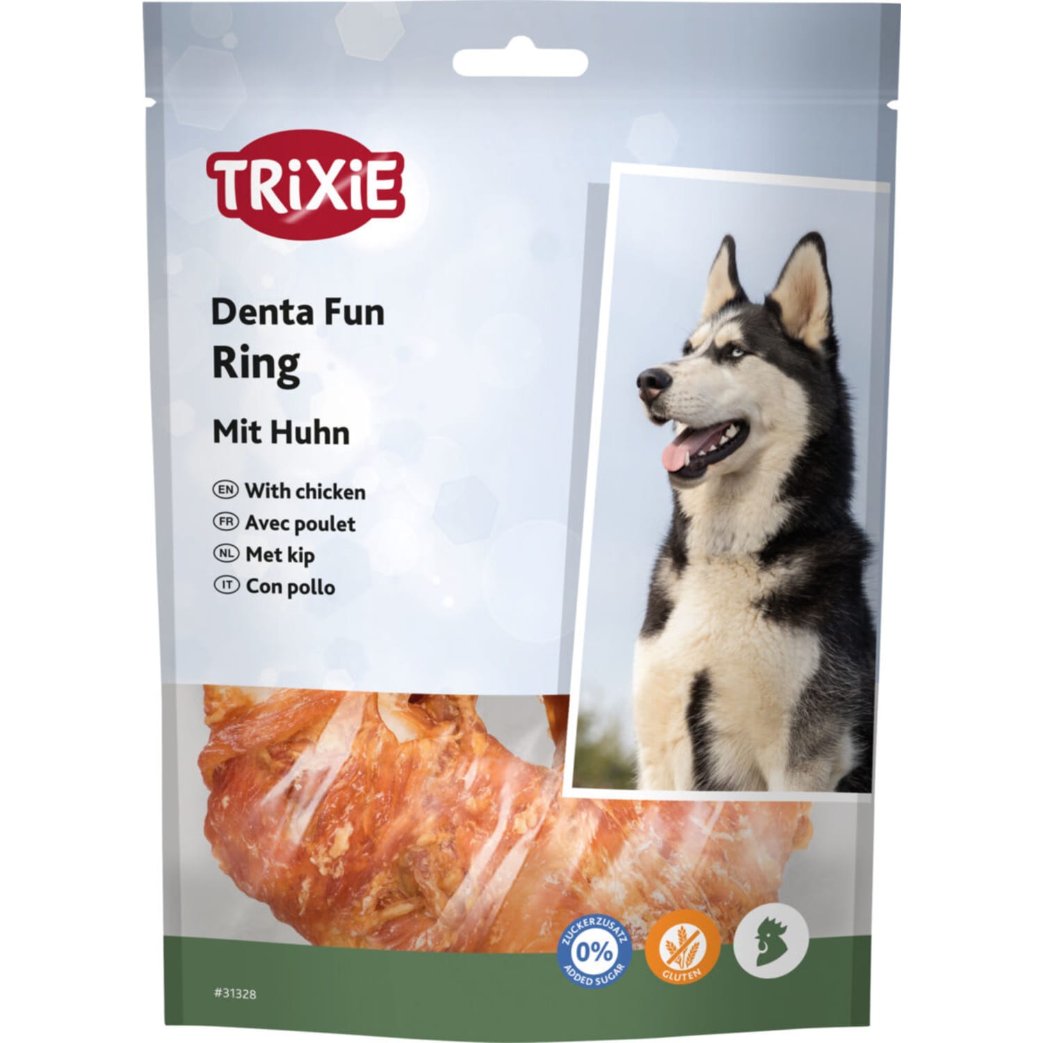 Trixie tyggering natur med kyllingfilet ø 10 cm 110 g
