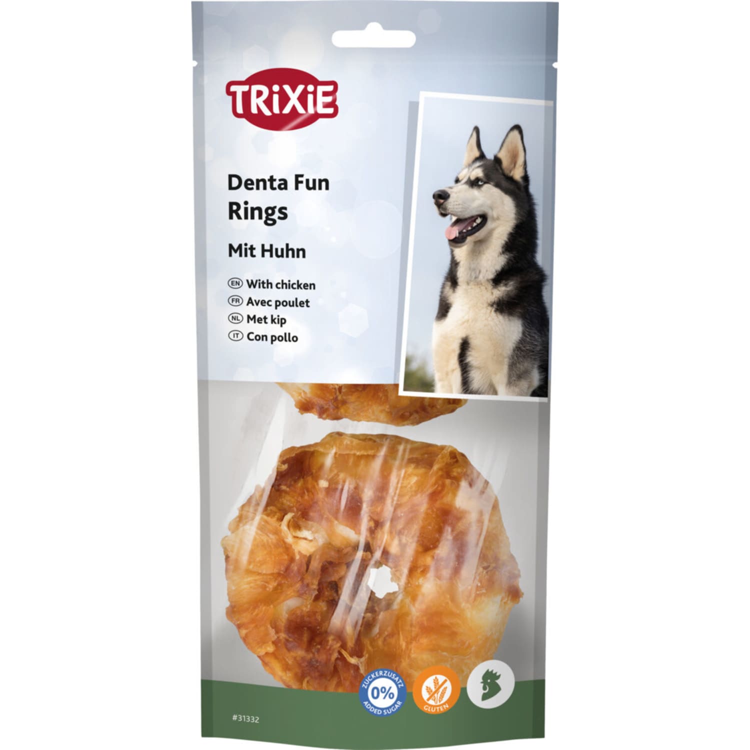Trixie tyggering natur med kyllingfilet ø 6 cm 2 stk 110 g