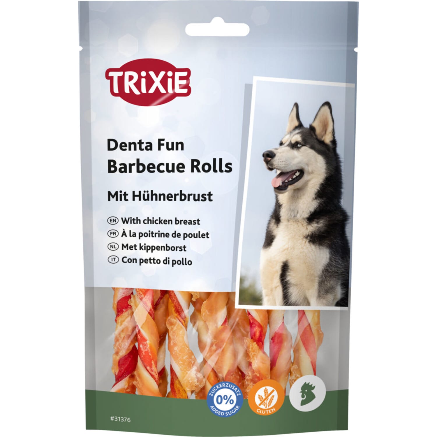 Trixie tyggerull barbecue med kylling 10 stk 12 cm 80 g