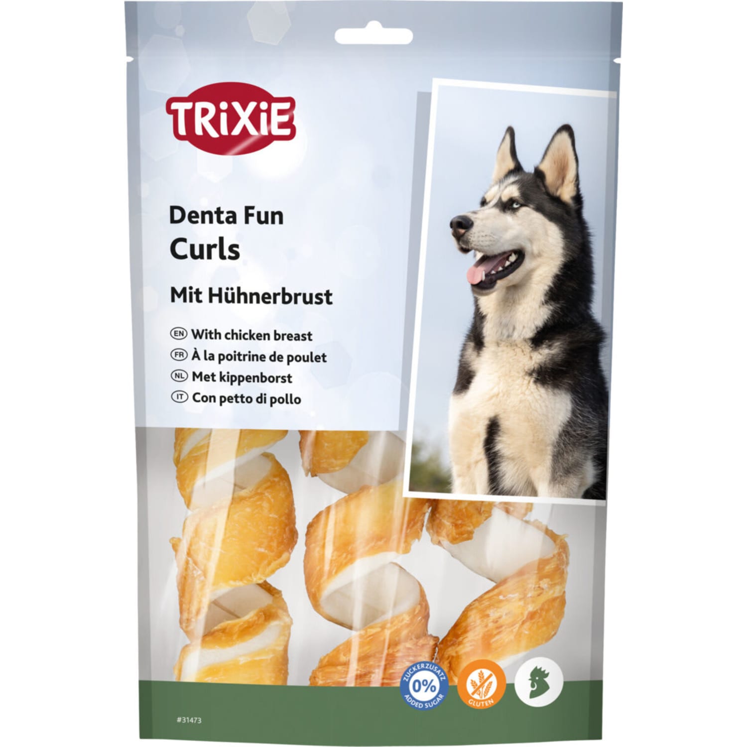 Trixie tyggepinne Curls med kylling 3 stk 15 cm 110 g