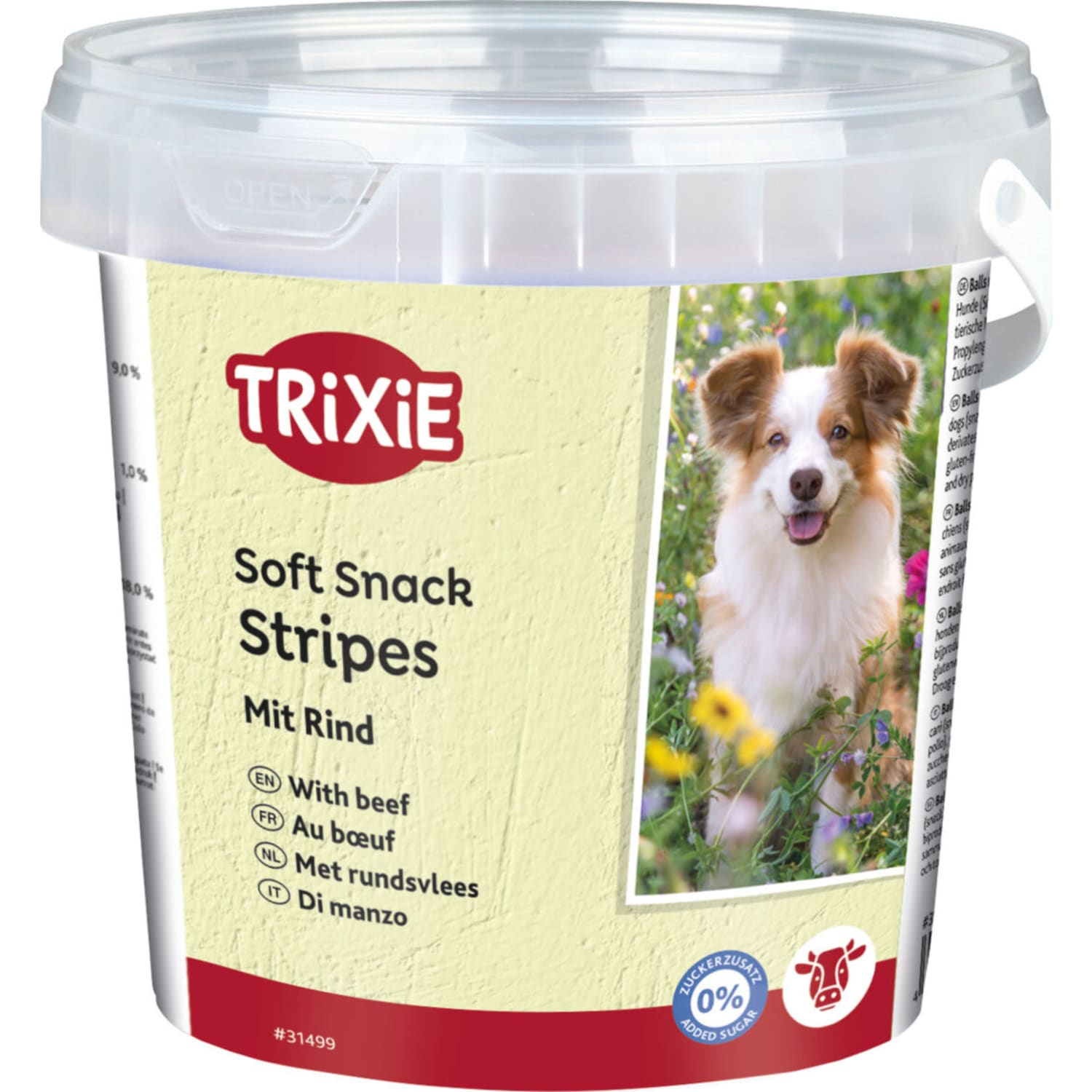 Trixie happy stripes med biff 500 g