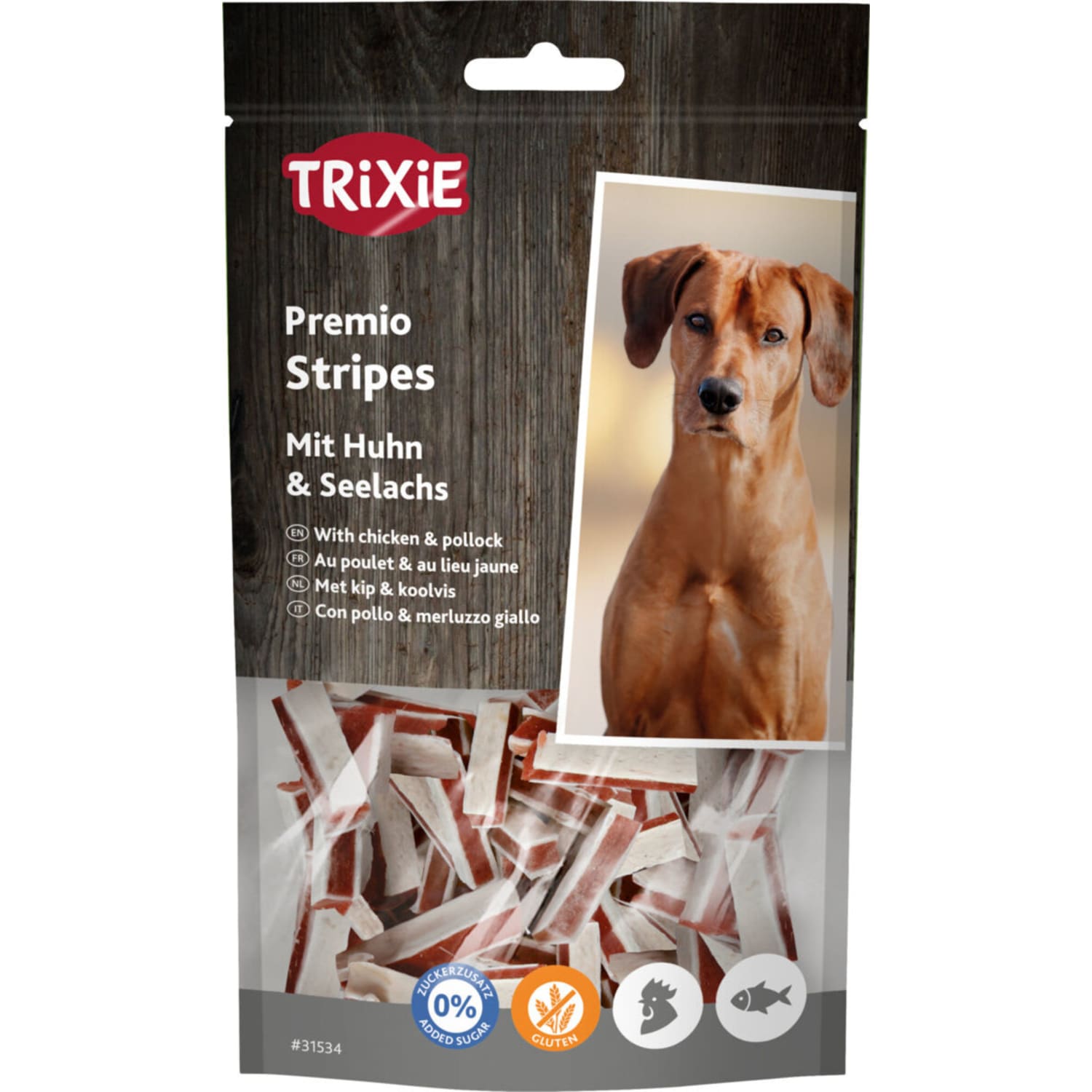Trixie stripes med kylling og torsk 75 g