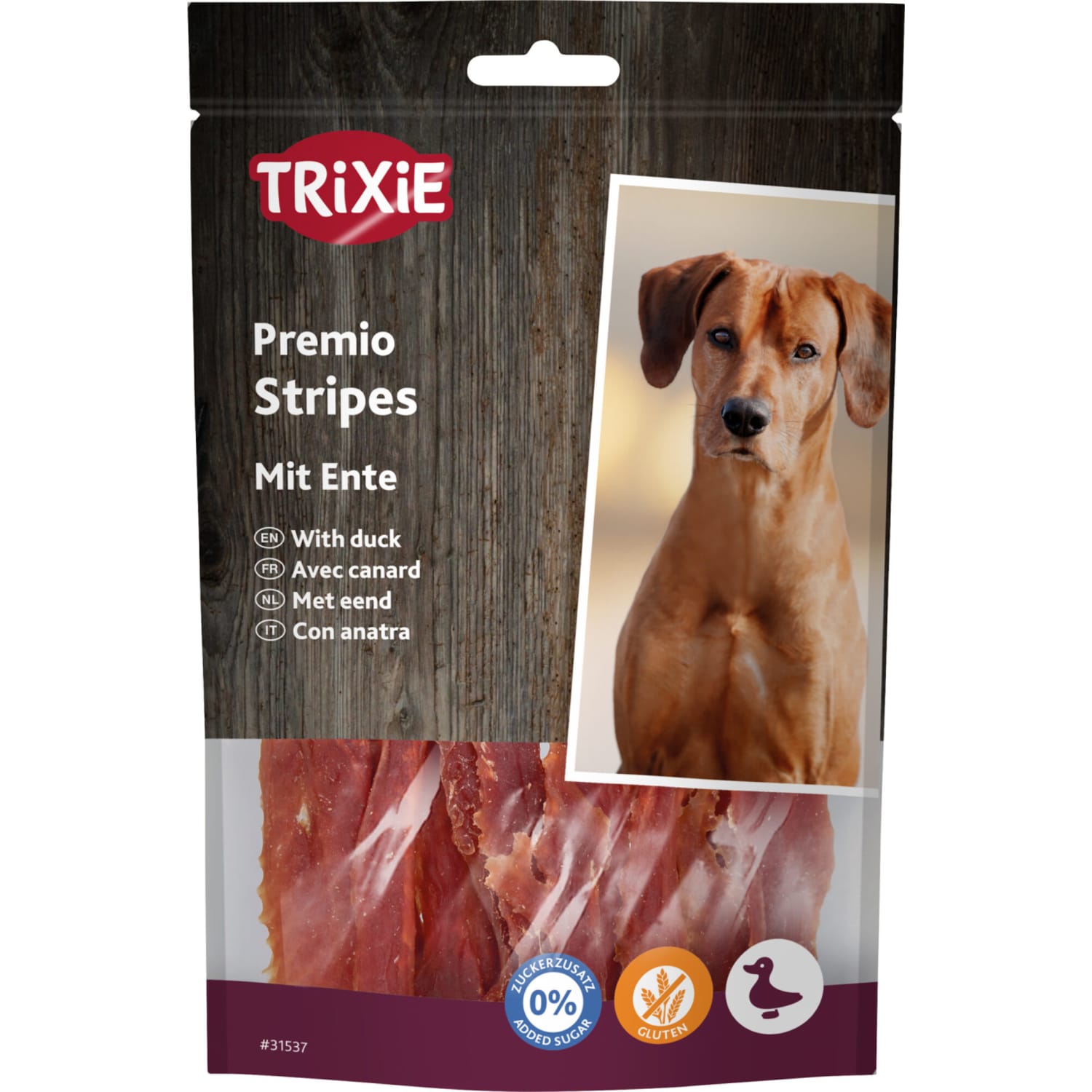 Trixie ducky stripes tørket andebrystfilet 100 g